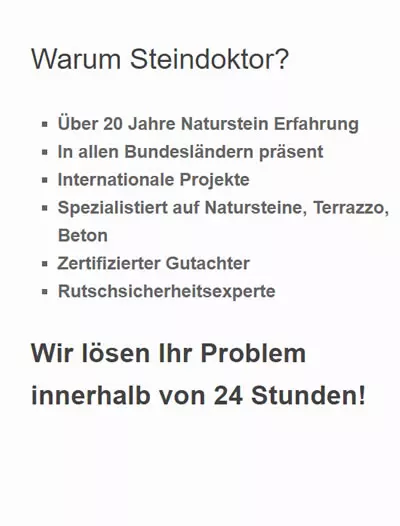 Natursteinrenovierung