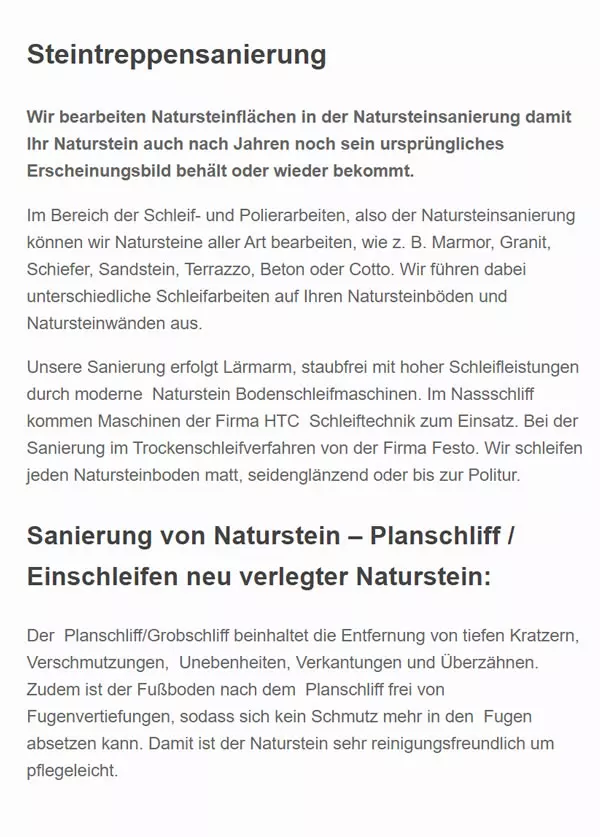 Steintreppensanierung